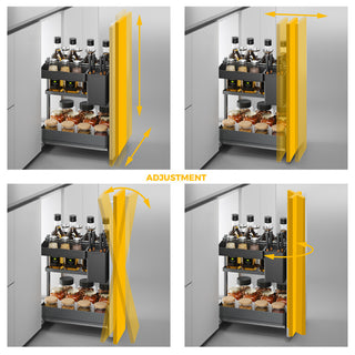 Emuca Harmony Pull-out Soft Close Accessory Rack