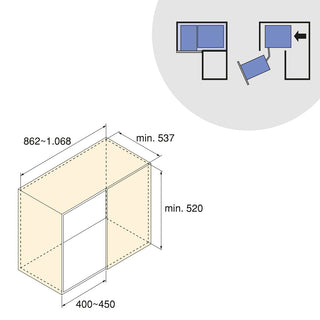 Emuca Harmony Pull-out Corner Module (Left Hand)