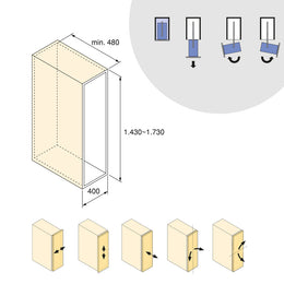 Emuca Harmony Swivel Larder Unit (5 Trays)