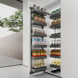 Emuca Harmony Pull Out Larder With Hinges (10 Trays)
