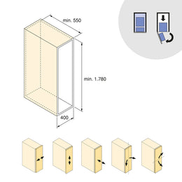 Emuca Harmony Pull Out Larder With Hinges (12 Trays)