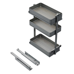 Emuca Harmony Pull-out Soft Close Trolley (3 Trays)