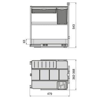Emuca Harmony Pull-out Soft Close Accessory Rack