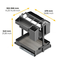 Emuca Harmony Pull-out Soft Close Accessory Rack