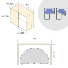 Emuca Harmony 1/2 Circle Rotating Trays