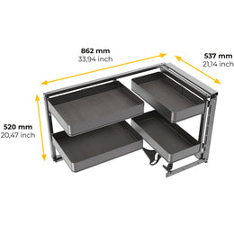 Emuca Harmony Pull-out Corner Module (Right Hand)