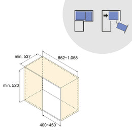 Emuca Harmony Pull-out Corner Module (Right Hand)