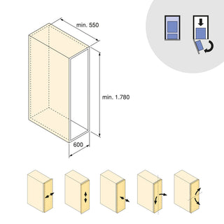 Emuca Harmony Pull Out Larder With Hinges (10 Trays)