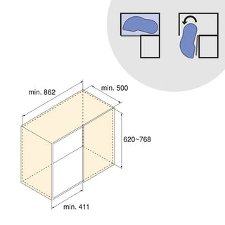 Emuca Harmony Lake Pull-out Corner Module (Left Hand)