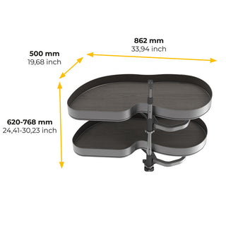 Emuca Harmony Lake Pull-out Corner Module (Left Hand)