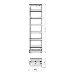 Emuca Harmony Swivel Larder Unit (6 Trays)