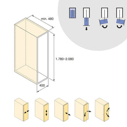 Emuca Harmony Swivel Larder Unit (6 Trays)