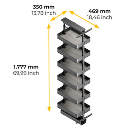 Emuca Harmony Swivel Larder Unit (6 Trays)