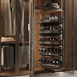 Emuca Quartz Rotating Shoe Rack