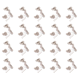 Emuca Pack of 20 X91 Soft Close Inset Hinge 105° With Screw On Plates