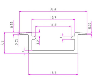 LED Lighting Profile - Recessed