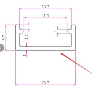 LED Lighting Profile - Surface Mounted