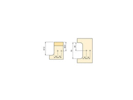 Emuca Gola Mounting Corner Bracket