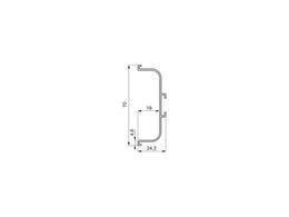 Emuca Gola Central C Profile 2.35m