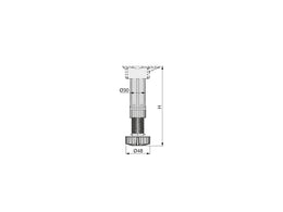 Emuca Adjustable Levelling Plinth Leg Kit
