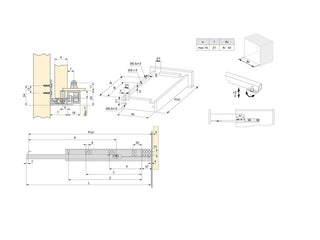 Simplex Push-out Concealed Runners - Partial Extension (Pair)
