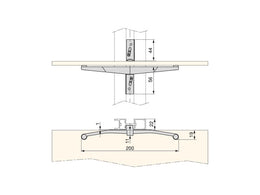 Emuca Zero Modular Glass Shelf Support Kit (Pair)