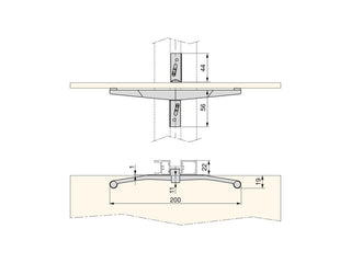 Zero Modular Glass Shelf Support Kit (Pair)