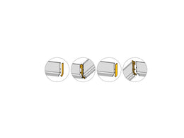 Emuca Gola Upper Profile End Caps