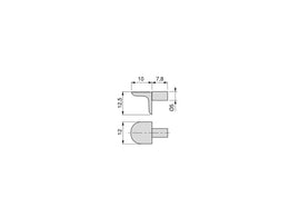 Emuca Wood Shelf Support - Nickel Plated
