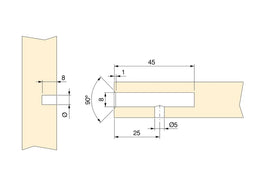 Emuca Wooden Shelf Concealed Support