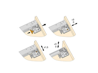 Under Mount Soft Close Runners With Clips - Full Extension (Pair)