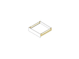 Emuca Vertex Glass Side Panels External Drawer 93H x 450D