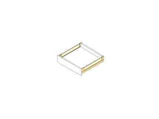 Vertex Glass Side Panels External Drawer 93H x 450D
