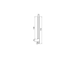 Emuca Vertex Glass Side Panels External Drawer 178H x 450D