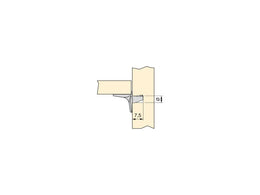 Emuca Wood Shelf Beak - Nickel Plated