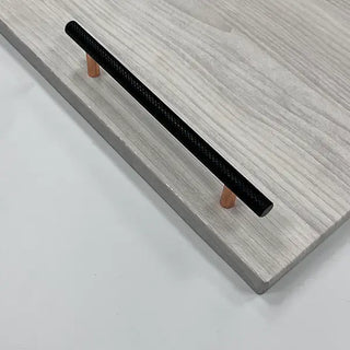 12mm Black & Copper Knurled Handle