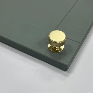 Bowlee Brushed Brass Knurled Knob