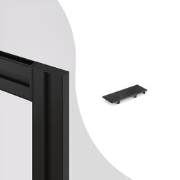 Cover cap for Zero profile, Black plastic, Plastic
